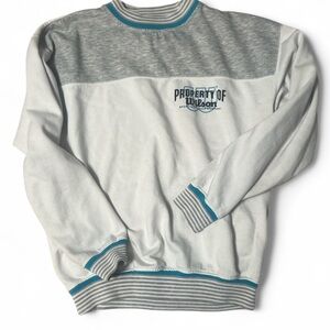Wilson White and Gray Crewneck Sweater